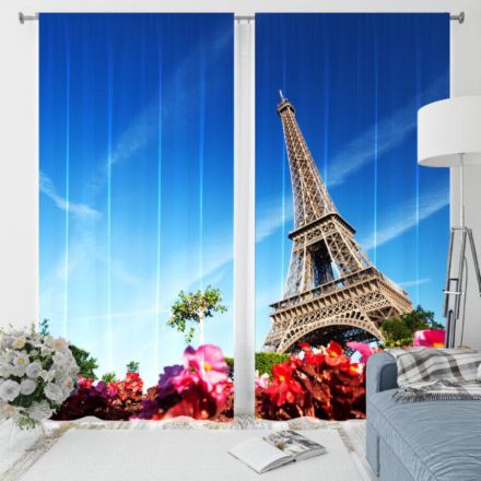Фотошторы 3D Небесный Париж (блэкаут)